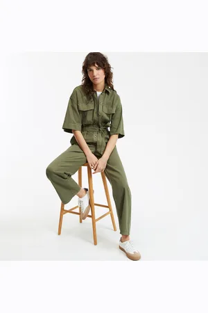 La Redoute Short-Sleeved Jumpsuit, Length 25"