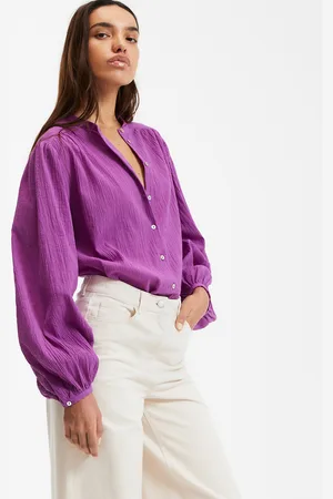 La Redoute Signatures Lise Oversized Shirt with Mandarin Collar