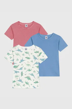 Petit Bateau Pack of 3 T-Shirts in Cotton with Short Sleeves