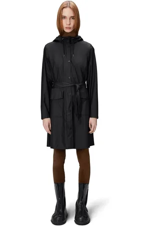 Rains Curve Waterproof Jacket with Tie-Waist