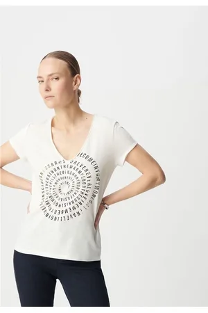 IKKS Printed V-Neck T-Shirt with Short Sleeves