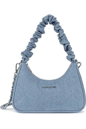 Lancaster S Chouchou Jean Hobo Bag with Scrunchie Handle and Zip Fastening