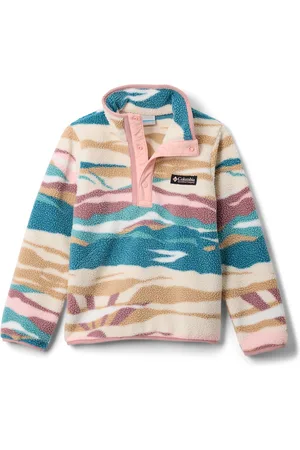 Columbia Graphic High Neck Fleece Jumper with Press Studs
