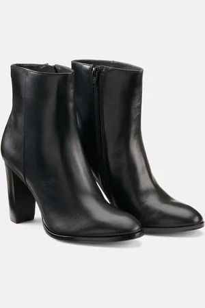 COSMOPARIS Walimas Leather Ankle Boots with Block Heel