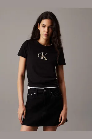 Calvin Klein Slim-Fit Short-Sleeved T-Shirt with CK Logo