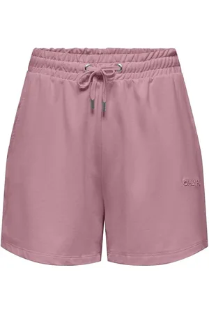 ONLY Frei Embroidered Logo Shorts with High Waist
