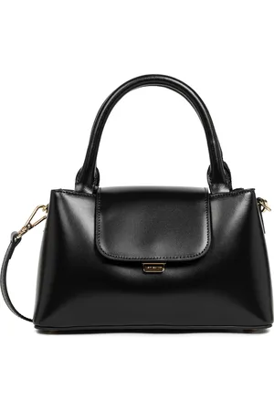 Lancaster S Suave Evenly Tote Bag in Leather with Flap and Clasp