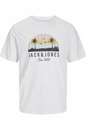 JACK & JONES Logo Print T-Shirt with Crew Neck