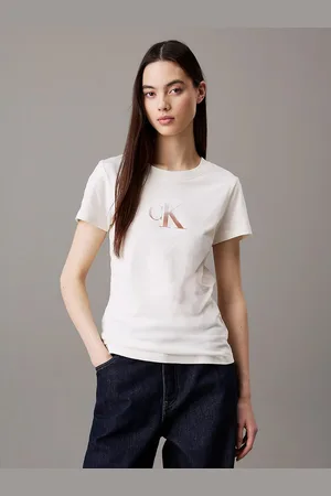Calvin Klein Slim-Fit Short-Sleeved T-Shirt with CK Logo
