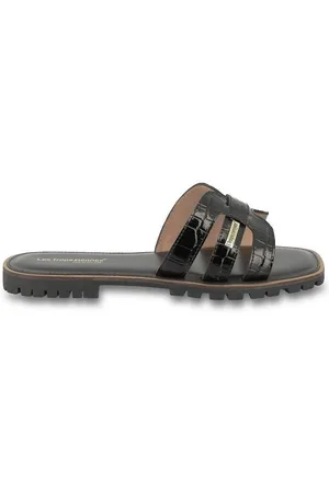 Les Tropéziennes par M Belarbi Hexia Leather Mules with Square Toe