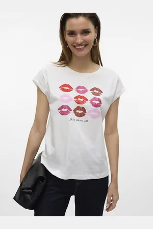 VERO MODA Printed Crew Neck T-Shirt
