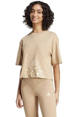 adidas Loose Fit T-Shirt with Animal Print, 3-Stripes