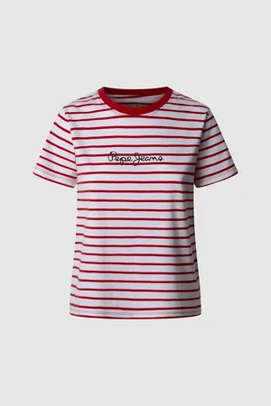 Pepe Jeans Striped T-Shirt with Logo