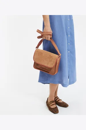 La Redoute FELICIE Signature Dual Fabric Leather Messenger Bag