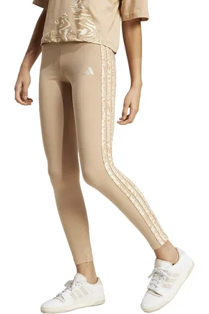 adidas Animal Print Leggings, 3-Stripes