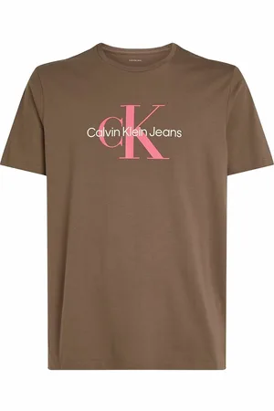 Calvin Klein Short Sleeve T-Shirt with Crew Neck and Logo Print On Front