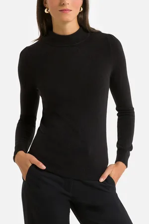 ANNE WEYBURN High Neck Jumper in Soft Knit