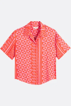 Suncoo Short Sleeve Printed Shirt with Loose Fit, Luz
