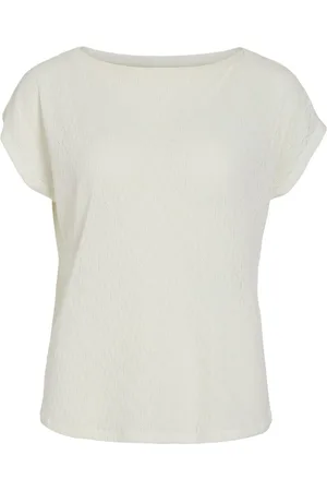 VILA Short-Sleeved Boat Neck T-Shirt