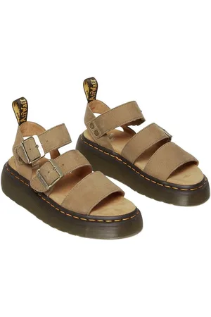 Dr. Martens Gryphon Quad Platform Sandals in Suede Leather
