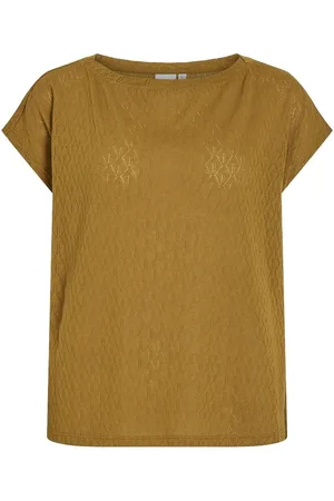 VILA Short-Sleeved Boat Neck T-Shirt