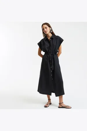 La Redoute Signatures Heloïse Linen Dress with Short Sleeves