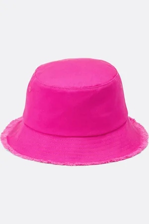 La Redoute Canvas bucket hat with frayed edge