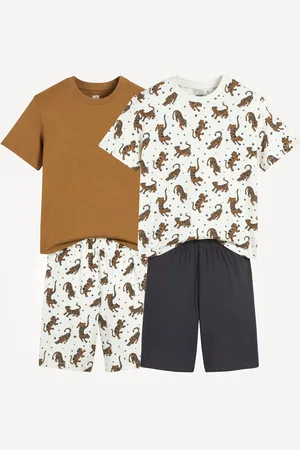 La Redoute Pack of 2 Short Pyjamas in Tiger Print Cotton