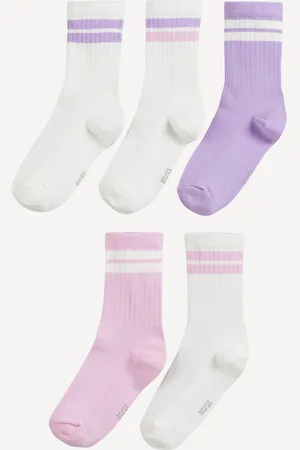 La Redoute Pack of 5 Pairs of Plain Socks with Stripes