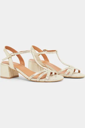 Jonak Adelia Leather T-Bar Sandals, Made in Europe