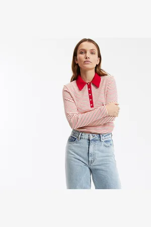La Redoute Striped Polo Shirt with Long Sleeves