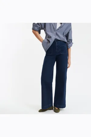 La Redoute Wide Leg Jeans with Front Patch Pockets and High Waist