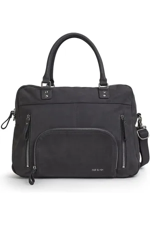 Nat & Nin Macy Leather Handbag with Multiple Pockets and Zip Fastening