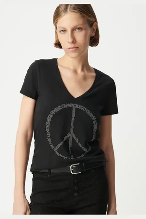 IKKS Short-Sleeved V-Neck Print T-Shirt