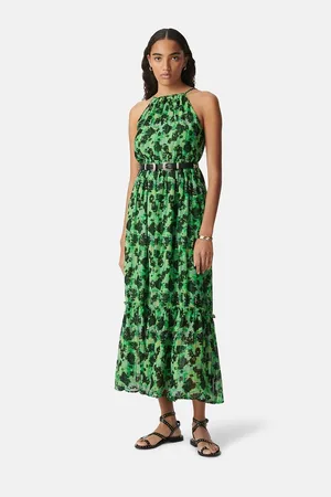 IKKS Printed Sleeveless Full Maxi Dress