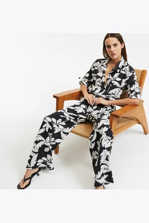 La Redoute Printed Wide Leg Trousers with Elasticated Waistband