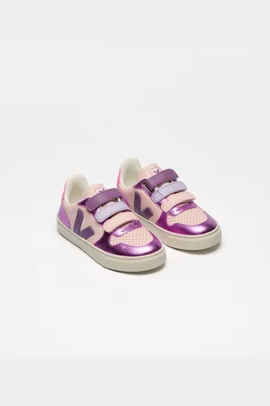 Veja Kids Small V-10 Leather Trainers
