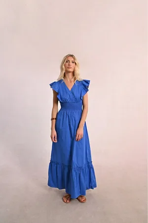 Molly Bracken Long-Sleeves Mini-Dress with Ruffles