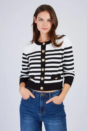 Derhy Florida Striped Cardigan