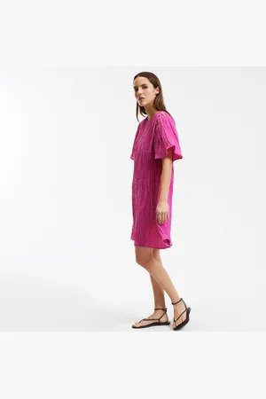 La Redoute Full Mini Dress with Short Butterfly Sleeves