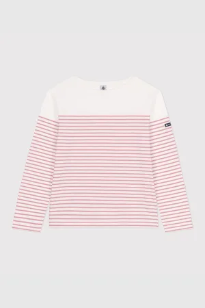 Petit Bateau Striped T-Shirt with Long Sleeves in Cotton