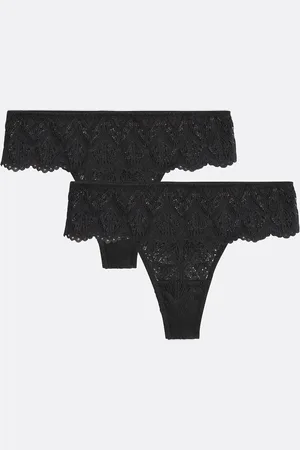 La Redoute Pack of 2 Lison Tangas in All-Over Lace