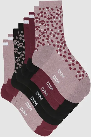 Dim Pack of 4 Pairs of Detailed Crew Socks