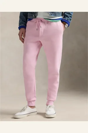Ralph Lauren Pony Player Fitted Joggers with Embroidered Logo in Cotton Mix