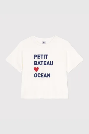 Petit Bateau Le Boxy T-Shirt with Slogan