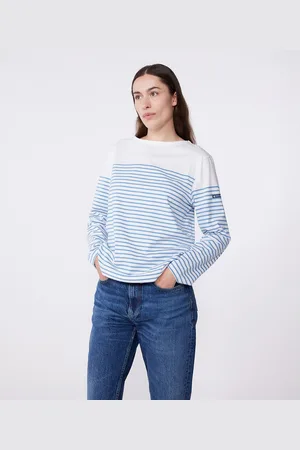 Petit Bateau Striped T-Shirt with Long Sleeves in Cotton