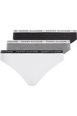 Tommy Hilfiger Pack of 3 Knickers in Cotton with Logo Print Waistband