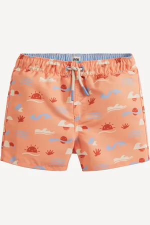 La Redoute Swim Shorts with Wave and Sun Print