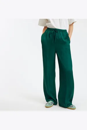 La Redoute Loose Fit Trousers with Elasticated Waistband and Wide Leg