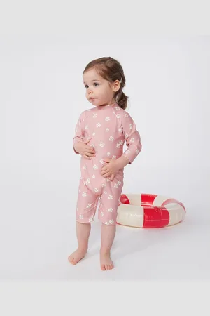 Petit Bateau Floral Print Sun Protection Swimsuit, UPF50+ UV Protection